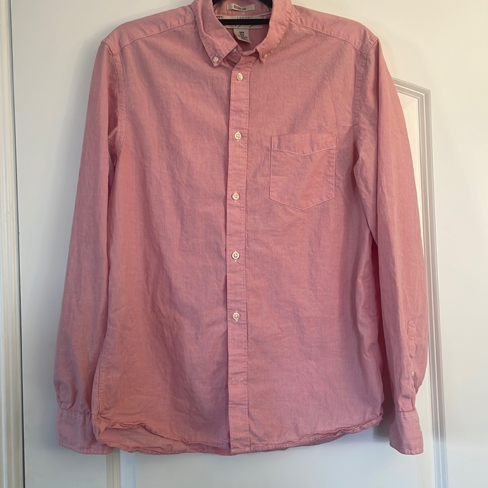 H&M Dress Shirt Light Pink Color Medium size.